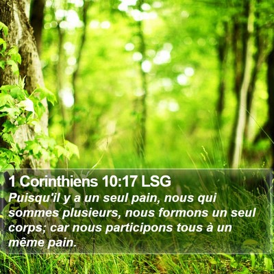 1 Corinthiens 10:17 LSG Bible Verse Image