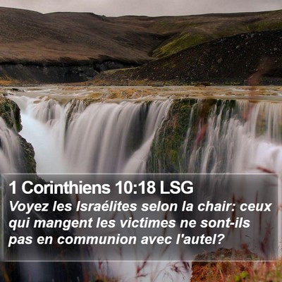 1 Corinthiens 10:18 LSG Bible Verse Image