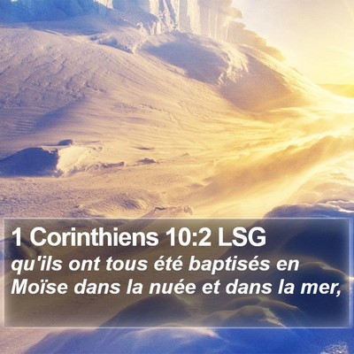 1 Corinthiens 10:2 LSG Bible Verse Image