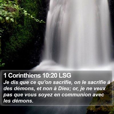 1 Corinthiens 10:20 LSG Bible Verse Image
