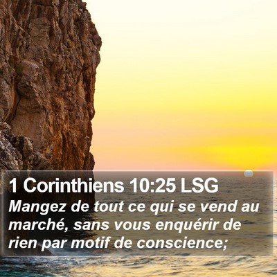 1 Corinthiens 10:25 LSG Bible Verse Image