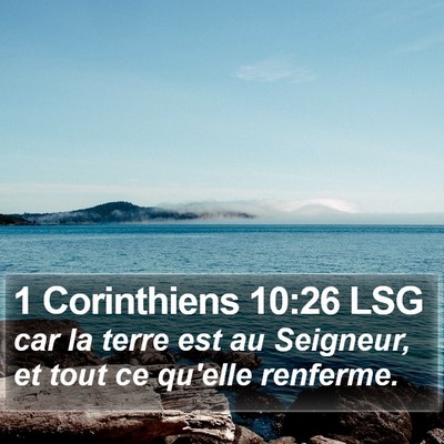 1 Corinthiens 10:26 LSG Bible Verse Image