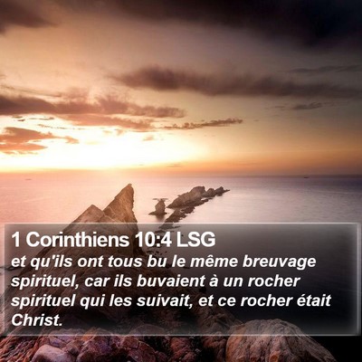 1 Corinthiens 10:4 LSG Bible Verse Image