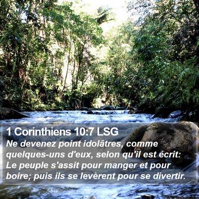 1 Corinthiens 10:7 LSG Bible Verse Image