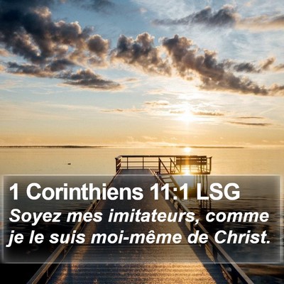 1 Corinthiens 11:1 LSG Bible Verse Image