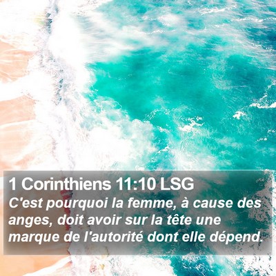 1 Corinthiens 11:10 LSG Bible Verse Image