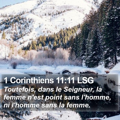 1 Corinthiens 11:11 LSG Bible Verse Image