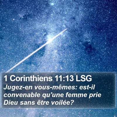 1 Corinthiens 11:13 LSG Bible Verse Image