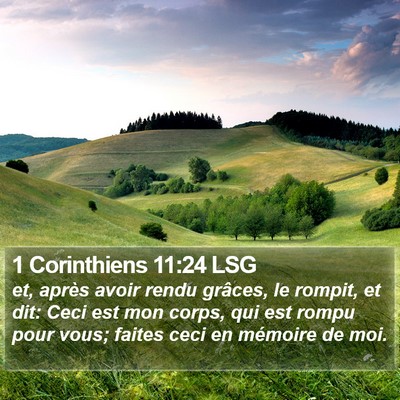 1 Corinthiens 11:24 LSG Bible Verse Image