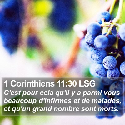 1 Corinthiens 11:30 LSG Bible Verse Image