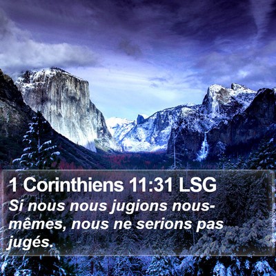 1 Corinthiens 11:31 LSG Bible Verse Image