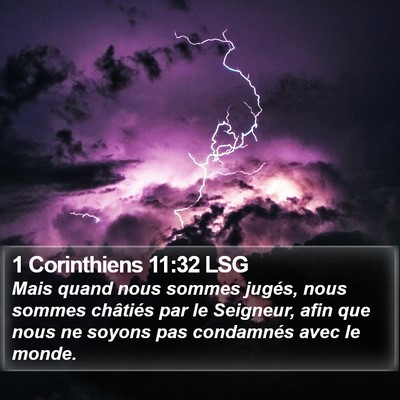 1 Corinthiens 11:32 LSG Bible Verse Image