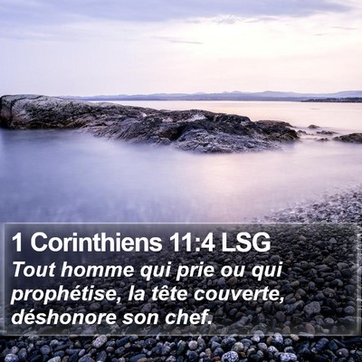 1 Corinthiens 11:4 LSG Bible Verse Image