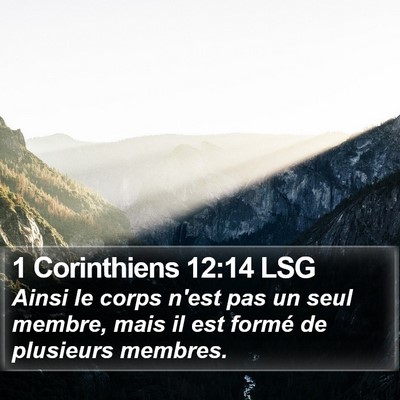 1 Corinthiens 12:14 LSG Bible Verse Image