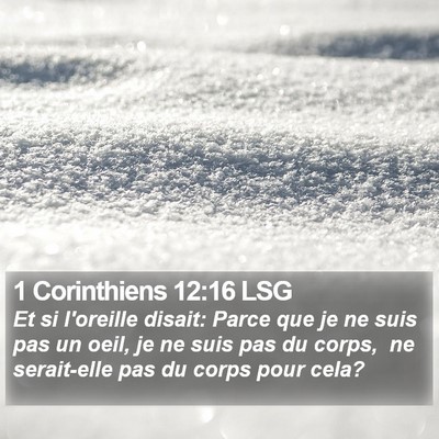 1 Corinthiens 12:16 LSG Bible Verse Image