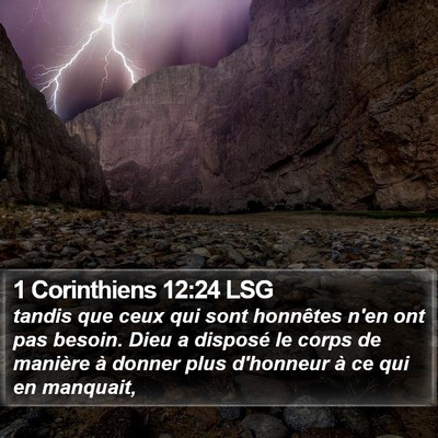 1 Corinthiens 12:24 LSG Bible Verse Image
