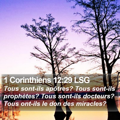 1 Corinthiens 12:29 LSG Bible Verse Image