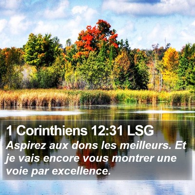 1 Corinthiens 12:31 LSG Bible Verse Image