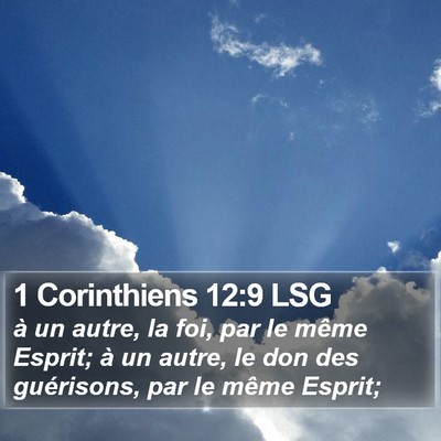 1 Corinthiens 12:9 LSG Bible Verse Image