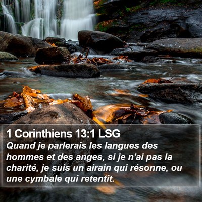 1 Corinthiens 13:1 LSG Bible Verse Image