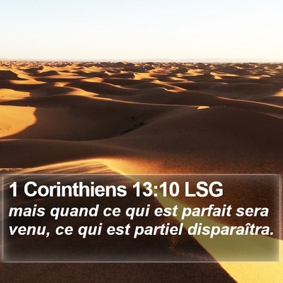 1 Corinthiens 13:10 LSG Bible Verse Image