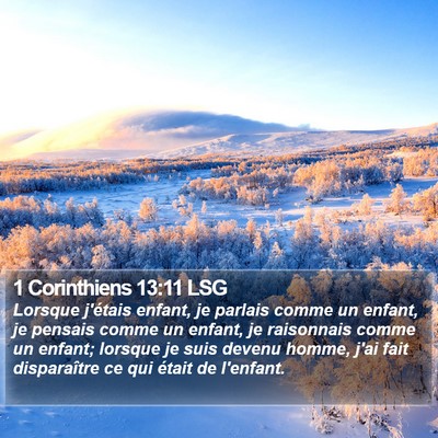 1 Corinthiens 13:11 LSG Bible Verse Image