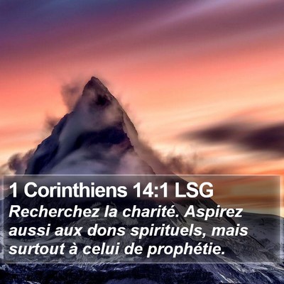 1 Corinthiens 14:1 LSG Bible Verse Image