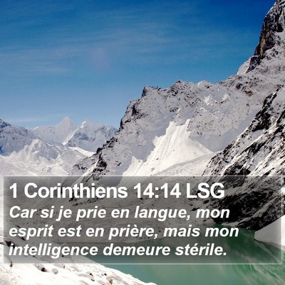 1 Corinthiens 14:14 LSG Bible Verse Image