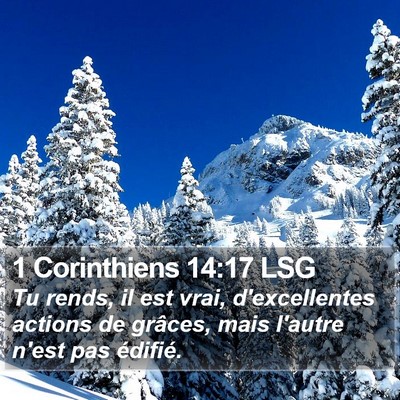 1 Corinthiens 14:17 LSG Bible Verse Image