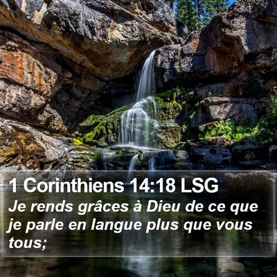 1 Corinthiens 14:18 LSG Bible Verse Image