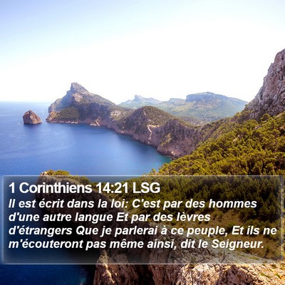 1 Corinthiens 14:21 LSG Bible Verse Image