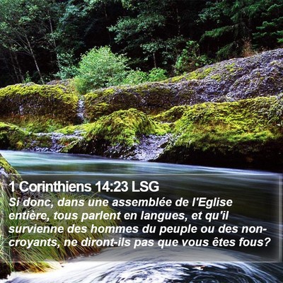 1 Corinthiens 14:23 LSG Bible Verse Image