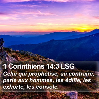 1 Corinthiens 14:3 LSG Bible Verse Image