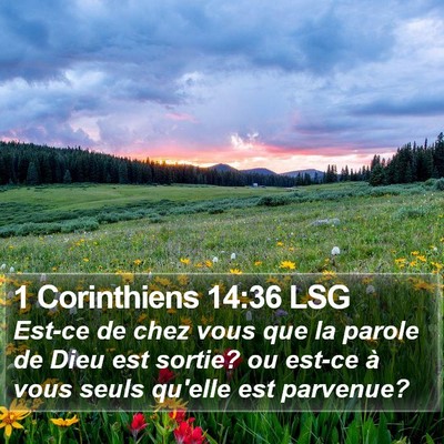 1 Corinthiens 14:36 LSG Bible Verse Image
