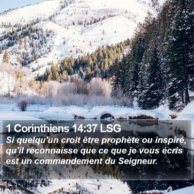 1 Corinthiens 14:37 LSG Bible Verse Image