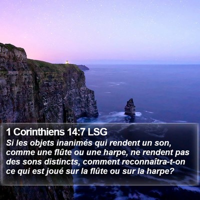 1 Corinthiens 14:7 LSG Bible Verse Image