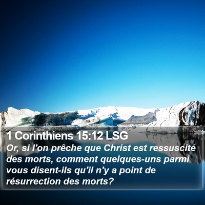 1 Corinthiens 15:12 LSG Bible Verse Image
