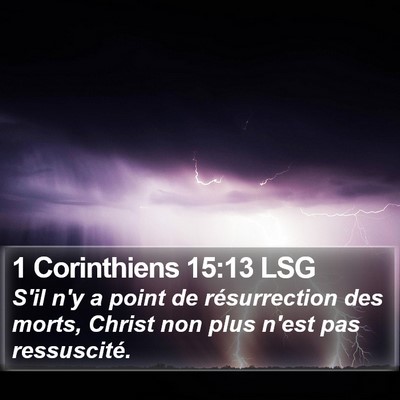 1 Corinthiens 15:13 LSG Bible Verse Image