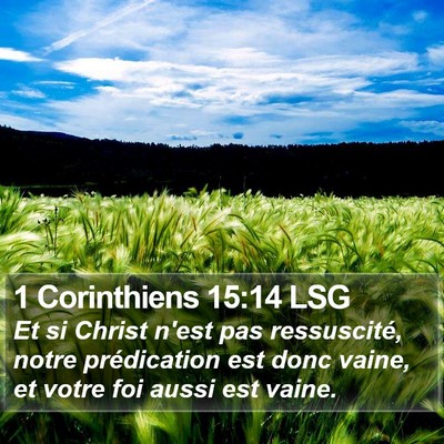 1 Corinthiens 15:14 LSG Bible Verse Image