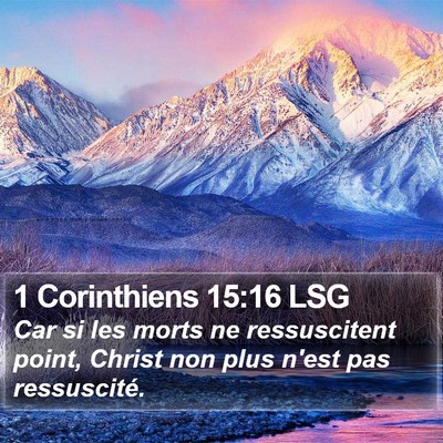 1 Corinthiens 15:16 LSG Bible Verse Image