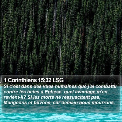 1 Corinthiens 15:32 LSG Bible Verse Image