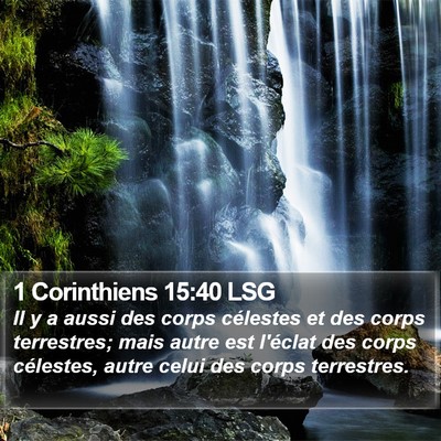 1 Corinthiens 15:40 LSG Bible Verse Image