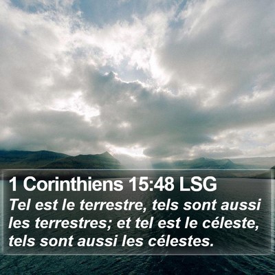 1 Corinthiens 15:48 LSG Bible Verse Image