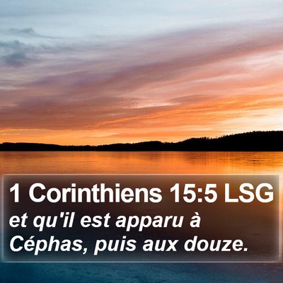 1 Corinthiens 15:5 LSG Bible Verse Image