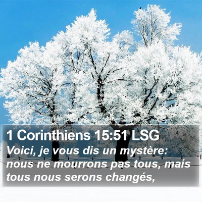 1 Corinthiens 15:51 LSG Bible Verse Image