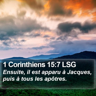 1 Corinthiens 15:7 LSG Bible Verse Image