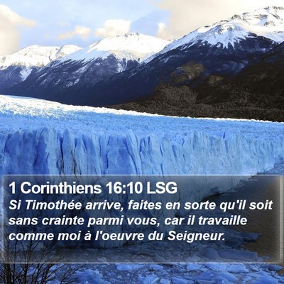 1 Corinthiens 16:10 LSG Bible Verse Image