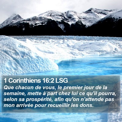 1 Corinthiens 16:2 LSG Bible Verse Image