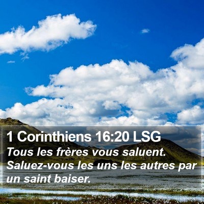 1 Corinthiens 16:20 LSG Bible Verse Image