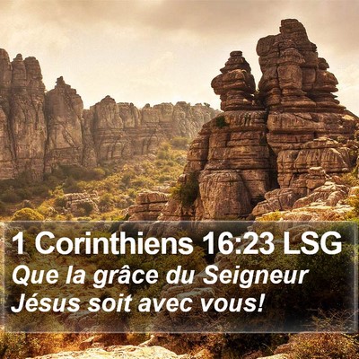 1 Corinthiens 16:23 LSG Bible Verse Image